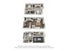 This is a 3D floor plan of a 1661 square foot 3 bedroom apartment at The Brownstones Townhome Apartments in Dallas, TX.