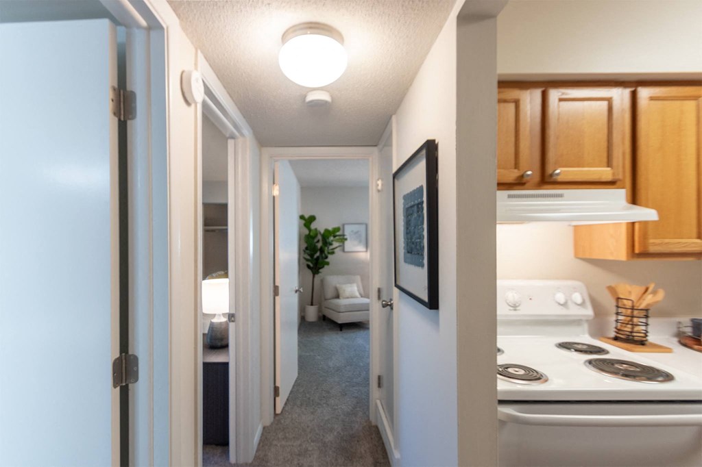 Kitchen And Hallway at Village East, Franklin