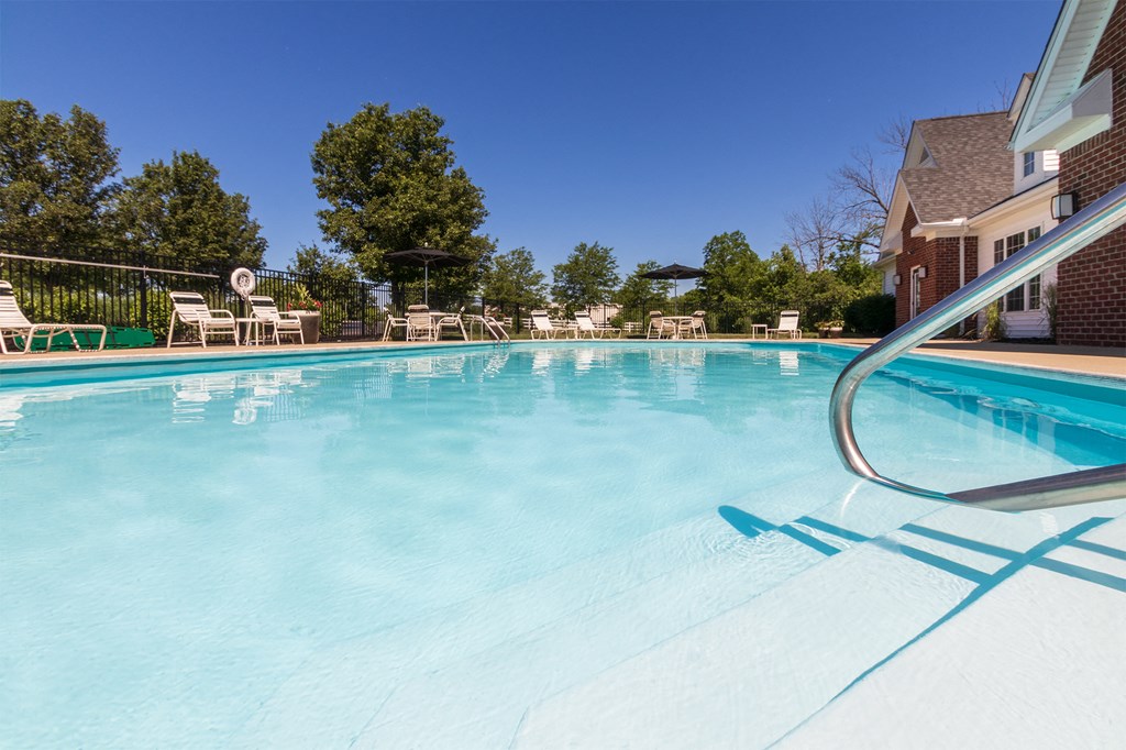 This is a photo of the pool area at Washington Place Apartments in Miamisburg, Ohio in Washington Township.