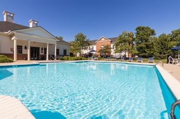 This is a photo of the pool area at Washington Park Apartments in Centerville, OH.