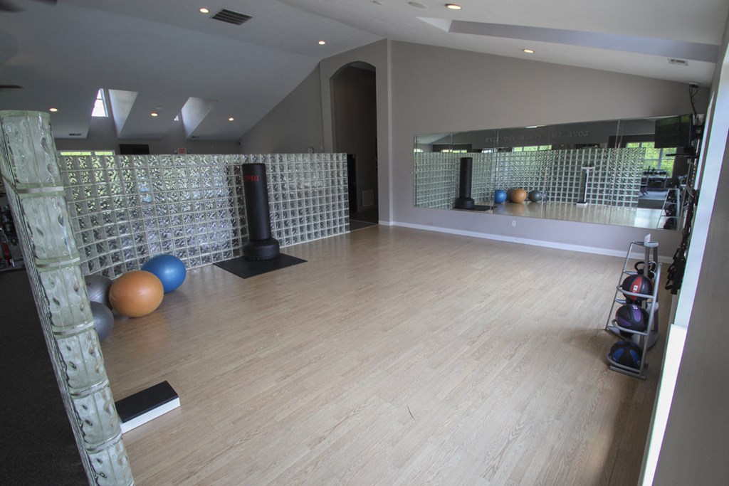 This is a photo of the 24-hour fitness center at Place Apartments in Washington Township, OH