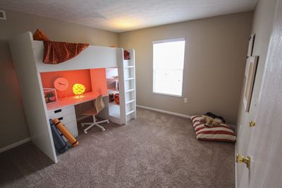 This is a photo of the second bedroom of the 890 square foot 2 bedroom Liberty at Washington Place Apartments in Centerville, OH.