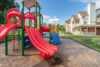 This is a photo of the playground at The Sanctuary at Fishers in Fishers, IN.