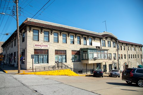 A building with a sign that says "International".