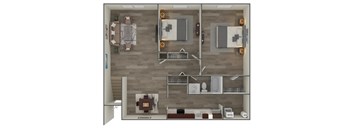 2 bed 2 bath B at Brookshire Trace Townhomes Apartments, Philadelphia, PA