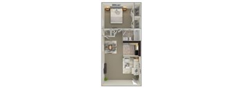 1 Bedroom Floor Plan at Krewstown Park Apartments, Pennsylvania