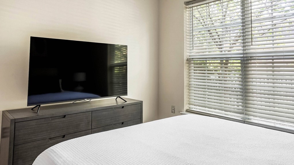 Bedroom With TV at Riverview Landing @ Valley Forge, Eagleville, 19403