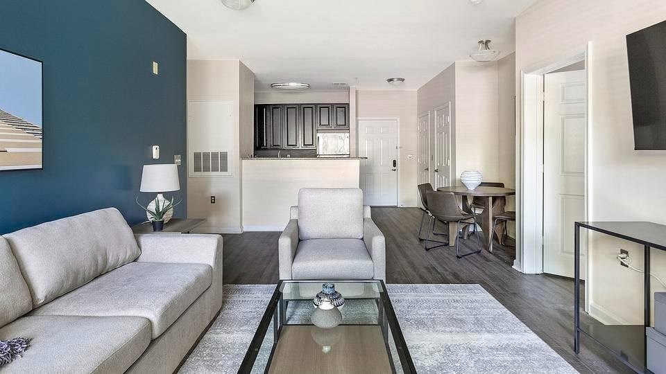 Living Room With TV at Riverview Landing @ Valley Forge, Eagleville, PA