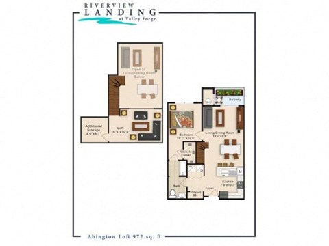 Abington Floor Plan at Riverview Landing @ Valley Forge, Eagleville, PA 19403
