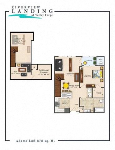 Adams Floor Plan at Riverview Landing @ Valley Forge, Pennsylvania, 19403