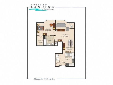 Alexander Floor Plan at Riverview Landing @ Valley Forge, Eagleville Pennsylvania