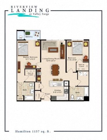 Hamilton Floor Plan at Riverview Landing @ Valley Forge, Eagleville