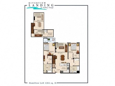 Hamilton Floor Plan at Riverview Landing @ Valley Forge, Eagleville Pennsylvania