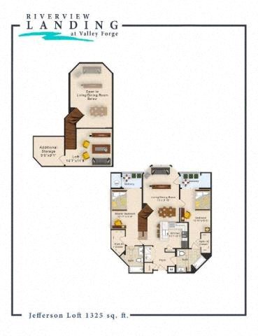 Jefferson Floor Plan at Riverview Landing @ Valley Forge, Eagleville