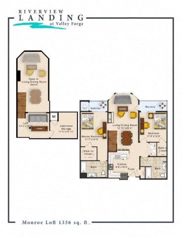 Monroe Floor Plan at Riverview Landing @ Valley Forge, Pennsylvania