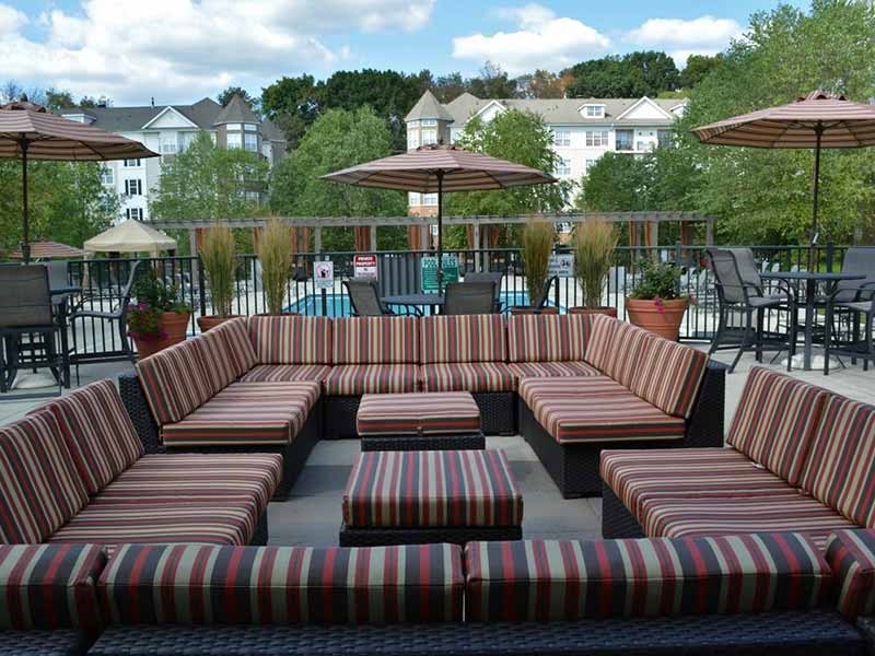 Outdoor Lounge at Riverview Landing @ Valley Forge, Pennsylvania