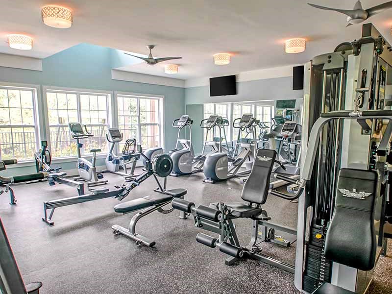 a gym with various exercise equipment at Riverview Landing @ Valley Forge, Pennsylvania