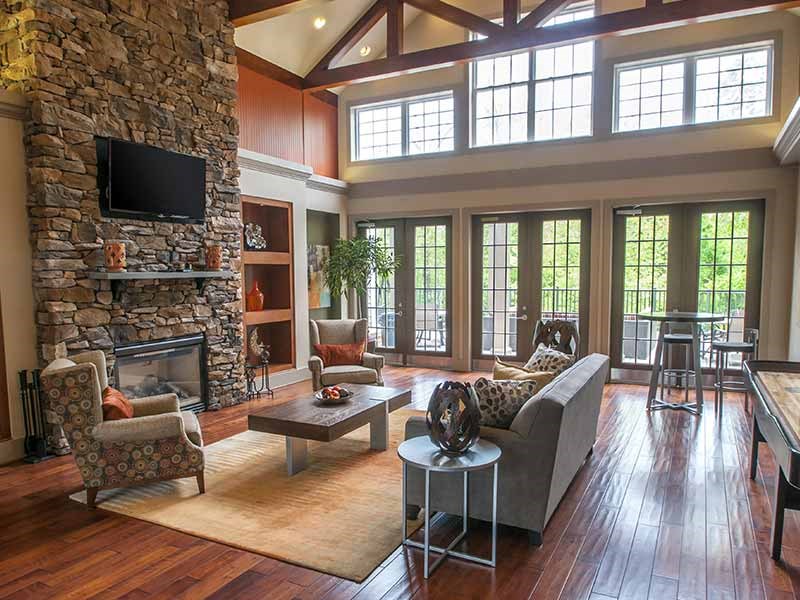 Clubroom With TV at Riverview Landing @ Valley Forge, Eagleville, PA