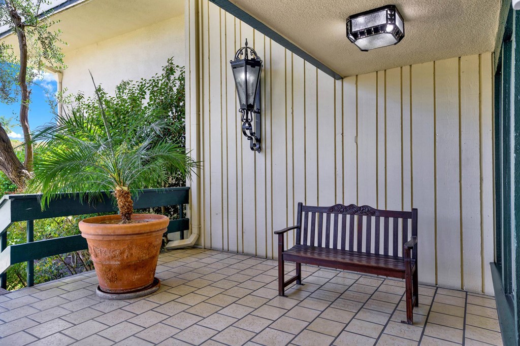a porch w at Camino de Oro Apartments, Torrance, CA, 90505