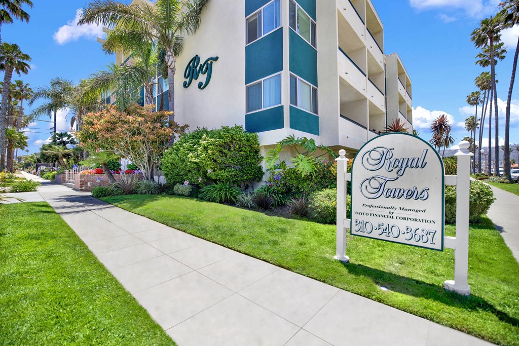 the building in which the hotel is located  at Royal Towers Apartments, Redondo Beach, CA, 90277