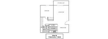 Plan B floorplan at Casa Del Amo Apartments, California