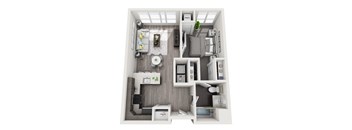 1 Bedroom, 1 Bathroom - Floor Plan A at 11 Cooper Apartments, Camden