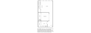 A drawing of a floor plan of a rental unit.