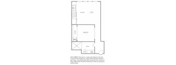 A floor plan of a rental unit with a disclaimer at the bottom.