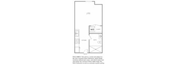 A floor plan of a rental unit with a disclaimer at the bottom.