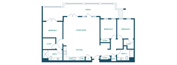 3Bed/2Bath B - Premium