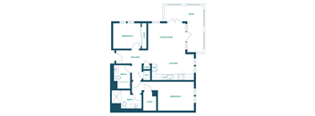 2Bed/2Bath H - Premium