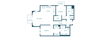 2Bed/2Bath N - Premium