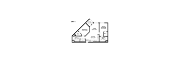A drawing of a floor plan for Unit C shows a living room, two bedrooms, a kitchen, a bathroom, and a patio.
