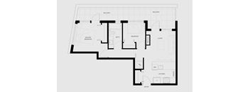 the floor plan of the ground level of an open floor plan house