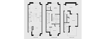 four floor plan of a house with different floors
