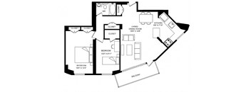 A black and white image of a floor plan for a house.