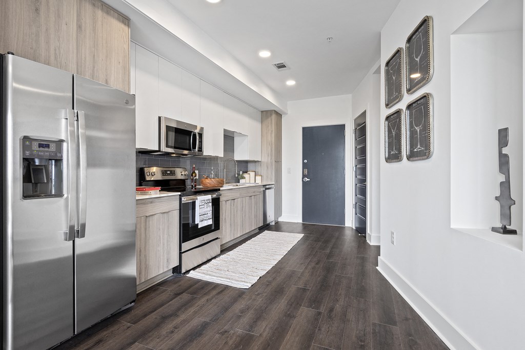 Wood Floor Kitchen Wood Floor Kitchen at Arya Peachtree, Atlanta, GA, 30309