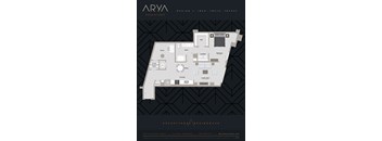 One Bedroom One Bath Haring 1 floor plan at Arya Peachtree, Atlanta