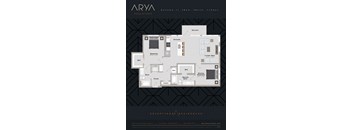 Two Bedroom Two Bath Kusama 2 floor plan at Arya Peachtree, Atlanta
