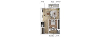 1 bed 1 bath at Callaway at Holland Pointe Apartments, Iowa, 50211