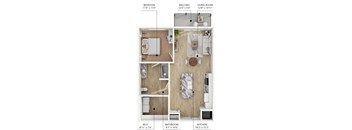 1 bed 1 bath A at Callaway at Holland Pointe Apartments, Norwalk, IA, 50211