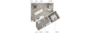 A3 Floor Plan at Level, Des Moines Iowa   