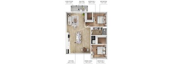 2 bed 2 bath at Callaway at Holland Pointe Apartments, Norwalk, 50211