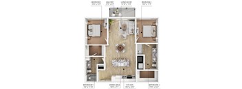 2 bed 2 bath A at Callaway at Holland Pointe Apartments, Norwalk, Iowa