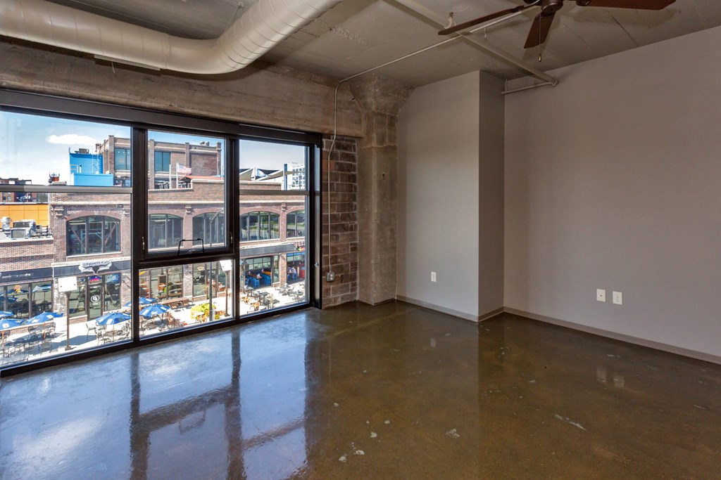 Expansive Windows For Natural Light at Ballyard Lofts, Indigo Living, Iowa
