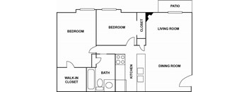 A black and white diagram of a house layout with labeled rooms.