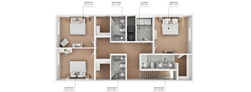3 bed 2 bath B at Callaway at Holland Pointe Apartments, Iowa, 50211