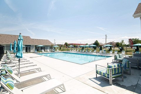 Pool With Sundecks at Centennial Crossing, Waukee, IA