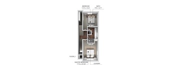 B1 Floor Plan at Eagle View Lofts, Des Moines, IA