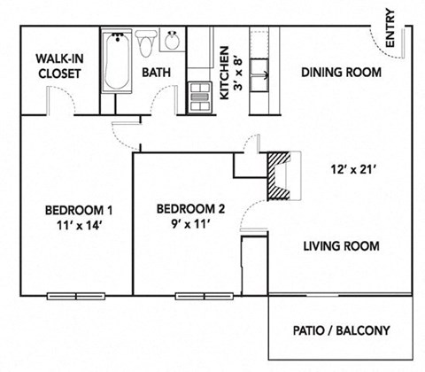 B1 Floor Plan at Bristol Ridge, Urbandale, Iowa